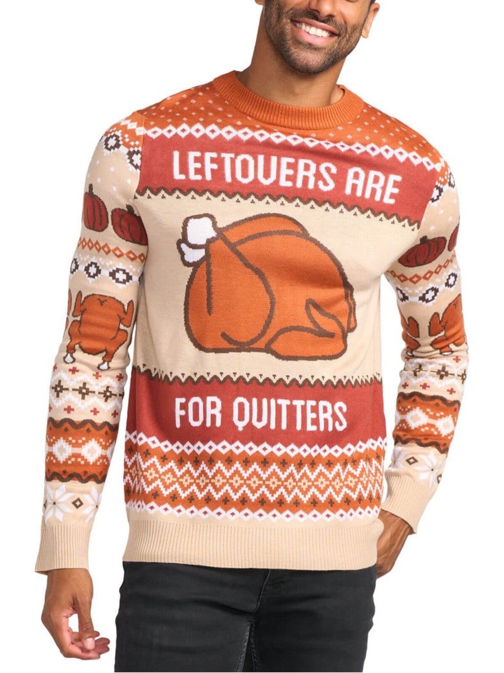 New Tipsy Elves  LEFTOVERS ARE FOR QUITTERS SWEATER Thanksgiving holiday 1x